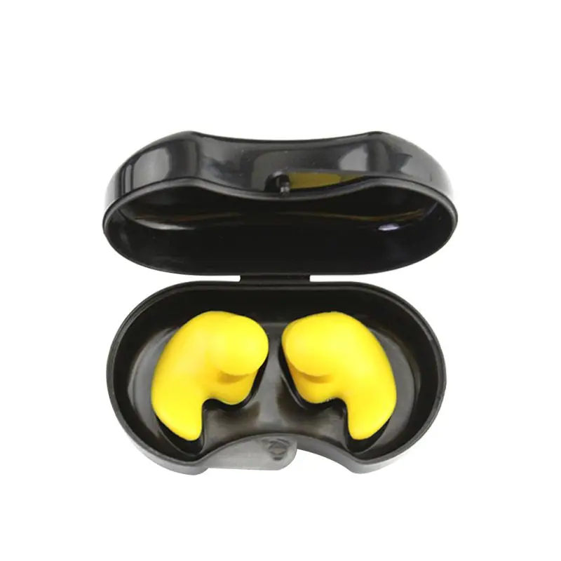 

1Pair Waterproof Soft Silicone Ear Plugs Ear Earplugs Reusable Reduction Sleeping Swimming Earplugs