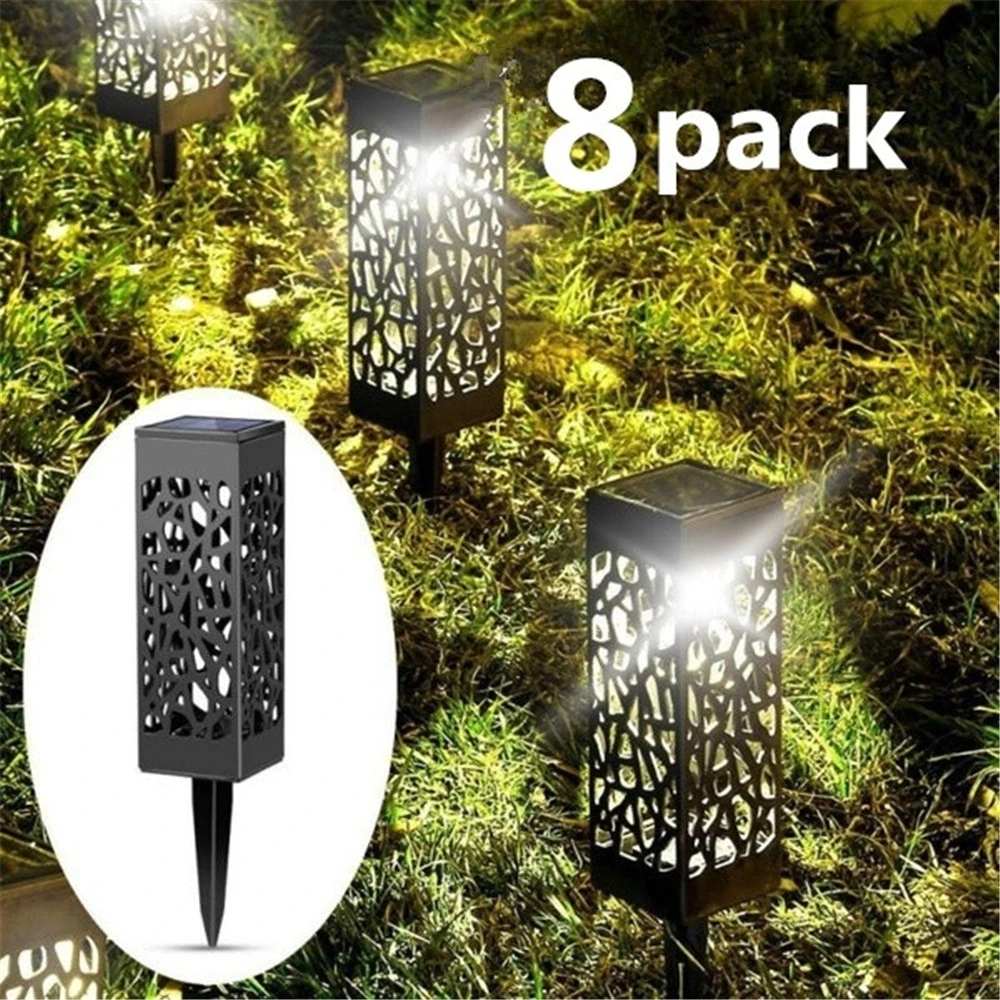 Solar para Decoração de Jardim ao ar Automáticas para Pátio Movida a Energia Luz de Led Livre Gramado Luzes Quintal Jardim Lâmpada Noturna Solar 8 Peças Led