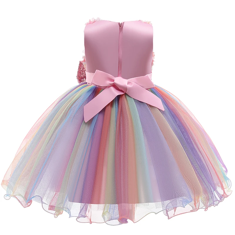 Lace Embroidery Princess Dress for Infant Girl Elegant Tutu Baptism Custumes Baby Girls Birthday Party Clothes | Детская одежда и