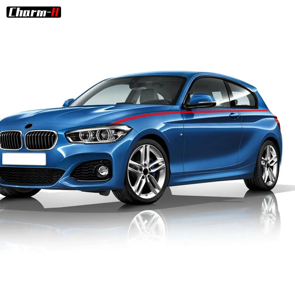 M Performance /// спортивные полосатые наклейки на дверную боковую юбку наклейка пояс