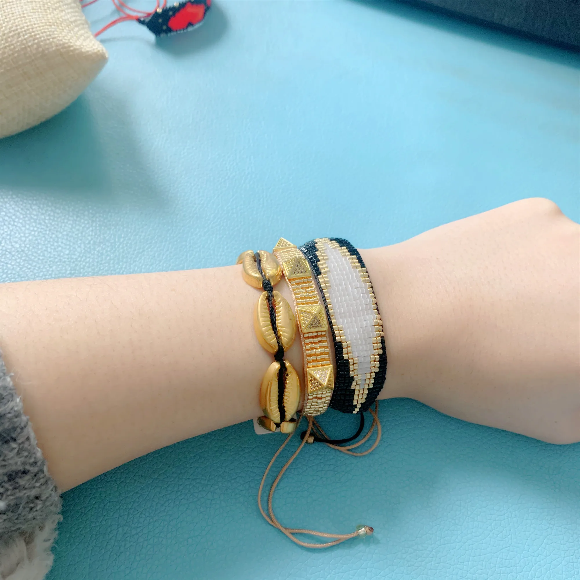 SHNUS BOHO 2020 новый мужской браслет дружбы MIYUKI сглаза Pulses Declaration Black Charm Jewelry Shell с