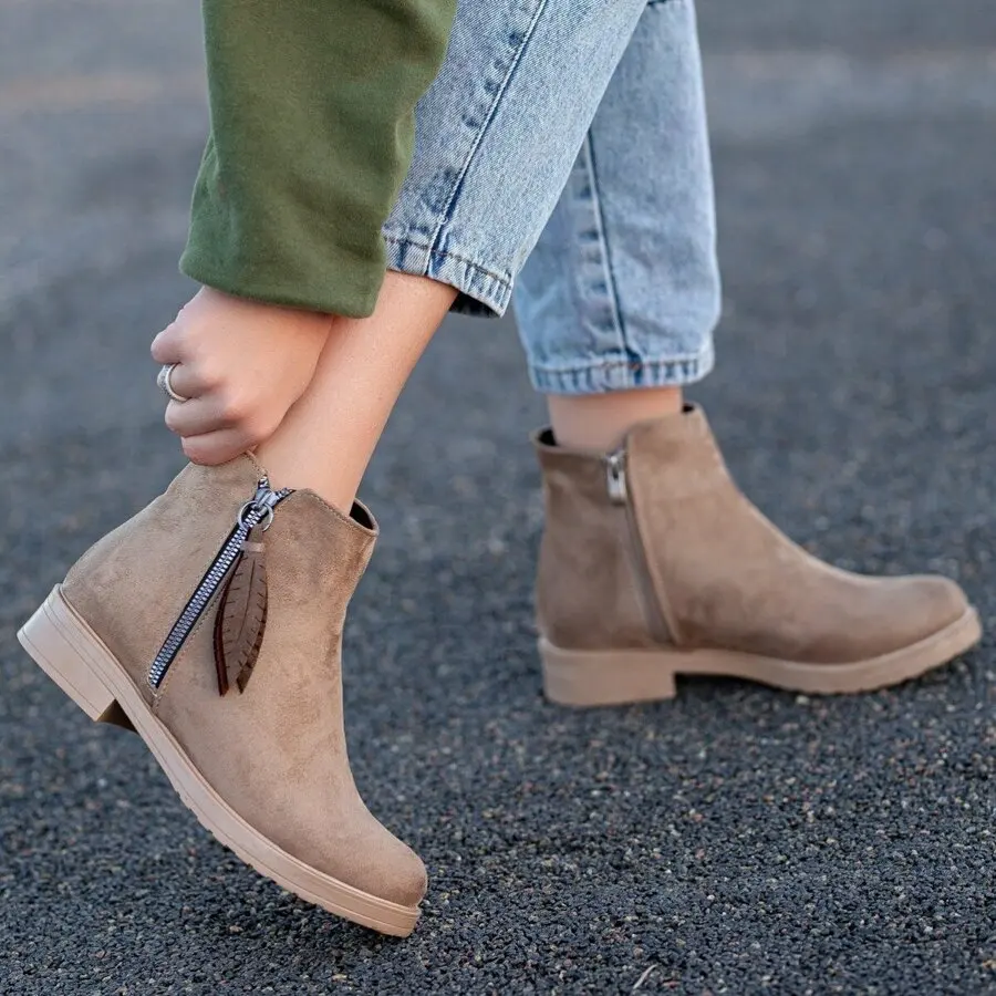

Women Boots Daxtors D2005 Casual Women'S Boots Mink-Suede