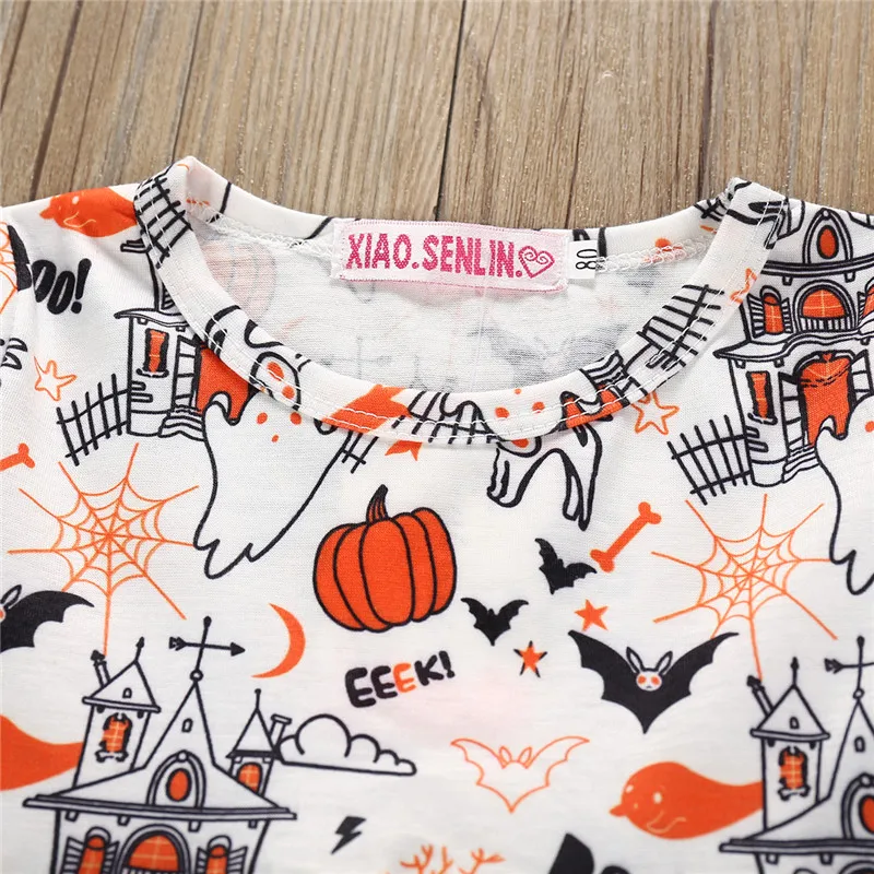 2019 платье для девочек на Хэллоуин нарядное платье-пачка принцессы с рисунком