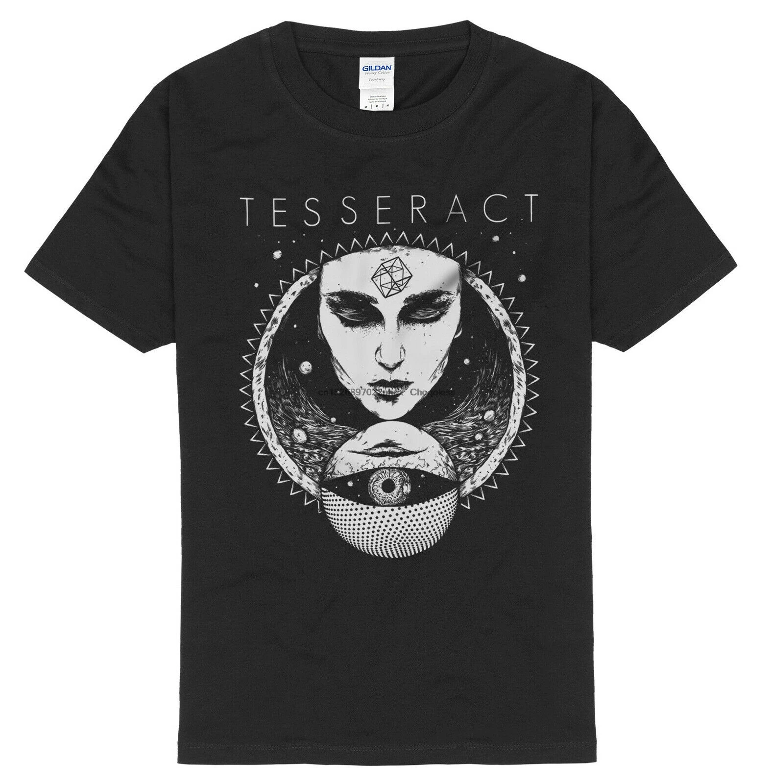 Футболка с рисунком лица Tesseract Официальная футболка металлическим ремешком |