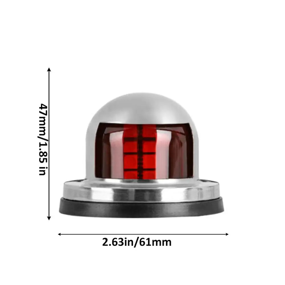 

2Pcs Set 12V Boat Light Stainless Steel LED Bow Navigation Light Sailing Signal Light For Marine Boat Yacht Warning Light
