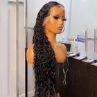 26 дюймовые черные длинные вьющиеся синтетические кружевные передние парики без клея 13x4 синтетические кружевные парики для женщин с Baby HairDaily Wear180 % плотность