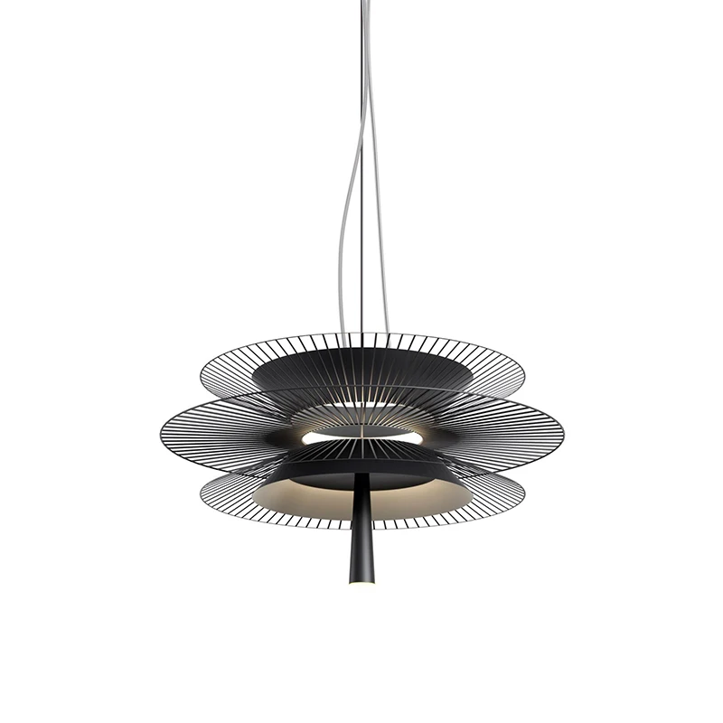 

Nordic Led Pendant Lights Post-modern Creative Hollow Flying Saucer Hanging Lamps For Living Room Decoration Bedroom Chandeliers