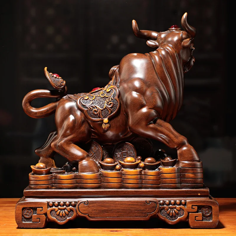 Украшение для дома матовый телец украшение на удачу креативное дерево бык воин