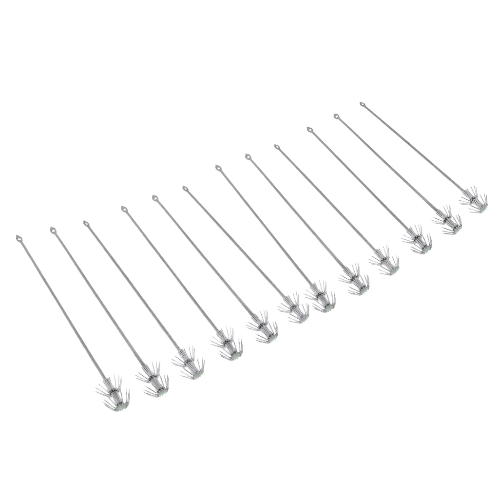 12 шт./лот двухслойный светящийся крючок в виде кальмара рыболовные приманки