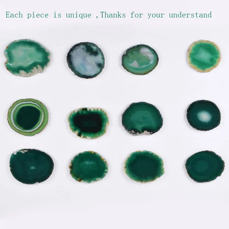 

Gems Crafts Stone Pad Natural Agate Slice Coaster Cup Mug Glass Drink Holder Druzy Quartz Geode Table Onyx Mat Irregular Decor