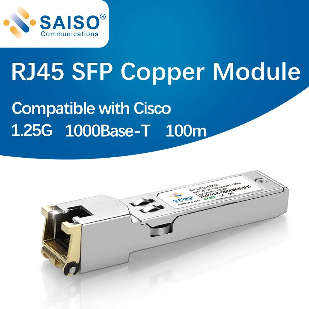 Гигабитный GBIC медный RJ45 SFP модуль GLC-T/SFP-GE-T 1000 Мбит/с FTTH Модуль-коммутатор