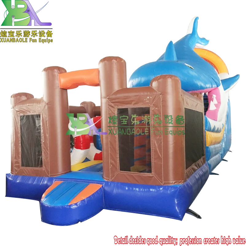 Новый Привлекательный надувной батут в виде акулы воздушный для вечерние аренду