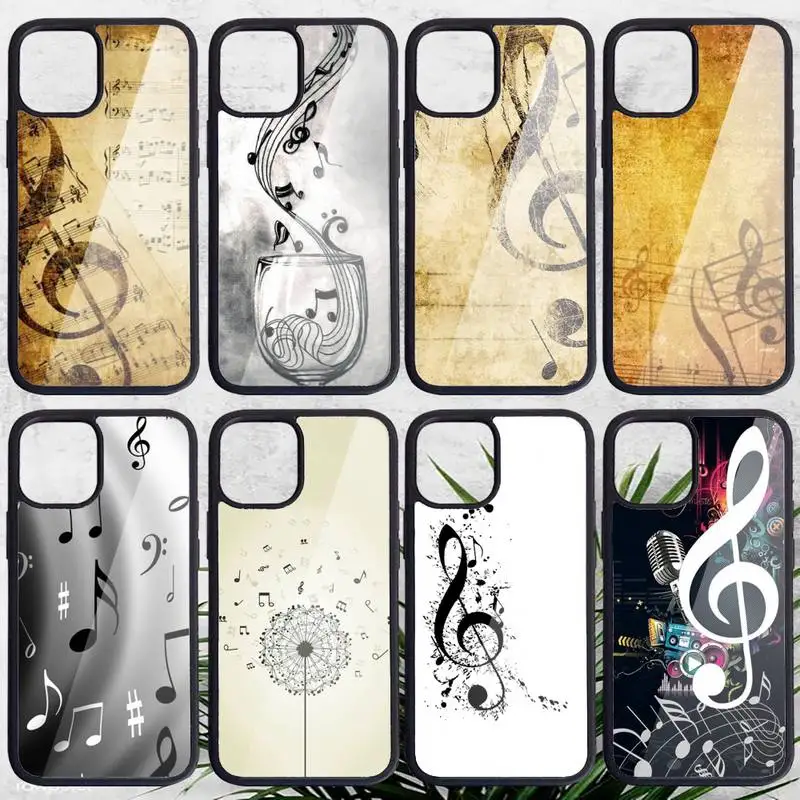 

Old Music musical note pattern Phone Case PC for iPhone 11 12 pro XS MAX 8 7 6 6S Plus X 5S SE 2020 XR