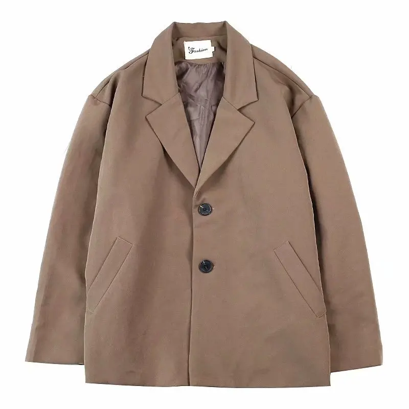 Однобортный черный блейзер модный мужской костюм мужские повседневные блейзеры