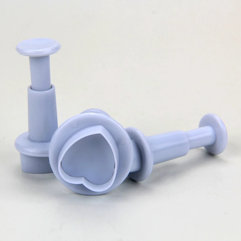 

3Pcs/Set Cake Baking Cookie Mold Heart Shape DIY Cake Plunger Cutter Molds Sugarcraft Cake Decoration for Baking DIY Cookie