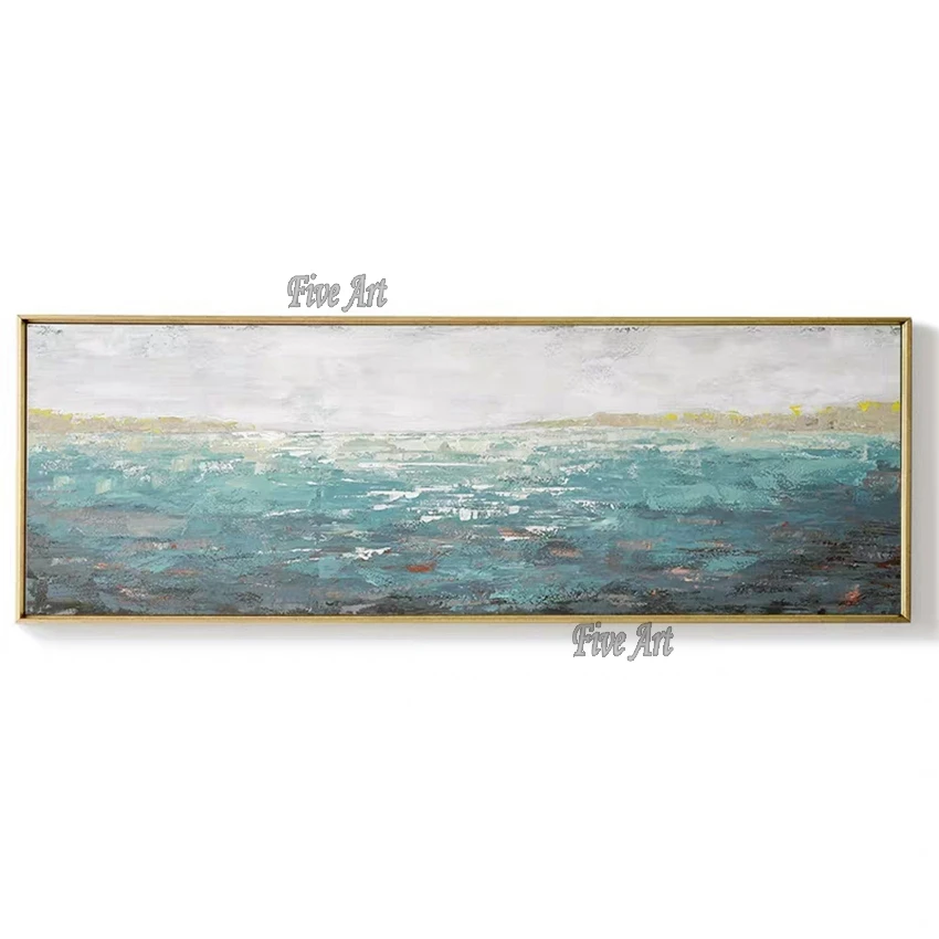 

Large Size 1 Pieces Abstract Blue Design Oil Painting 100% Hand-painted Canvas Artwork Wall Decoration Art For Hotel Wall