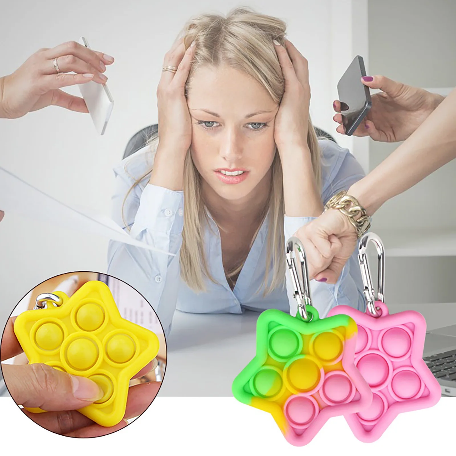 

Mini Simple Dimple Fidget Toy Push Bubble Silicone Sensory Toys Figet Toys Anti Stress Relief Decompression Toys Adult Children
