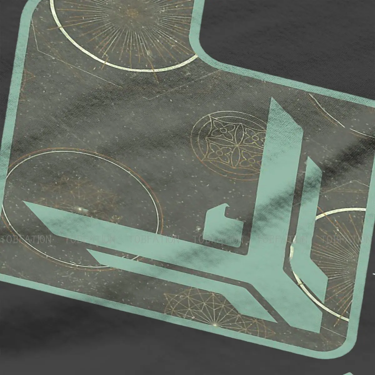 Футболка мужская с круглым вырезом винтажная тенниска в готическом стиле