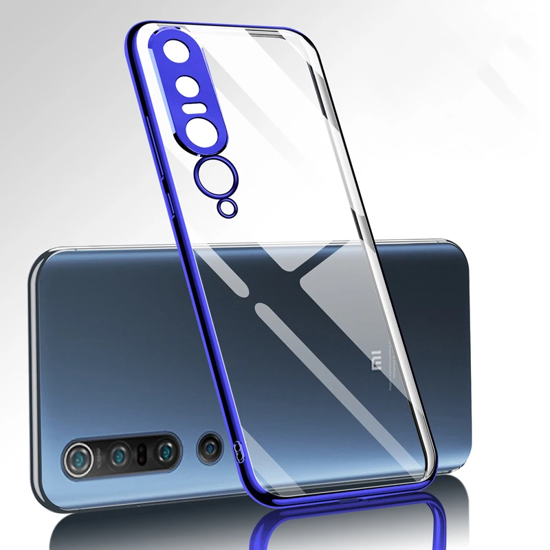 

Hope Year For Xiaomi Mi 10 Pro Case Luxury Laser Plating Soft Clear Silicone Back Cover On Xiaomi Mi10 Phone Cases Fundas Capa