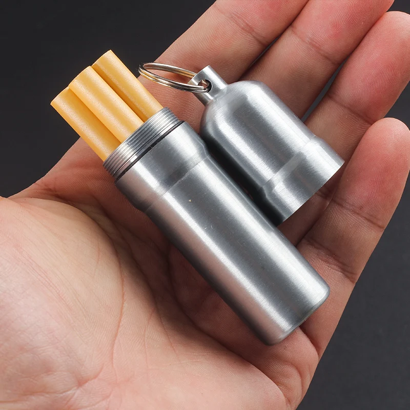 Портативный чехол для мини-сигарет из алюминиевого сплава с футляром хранения