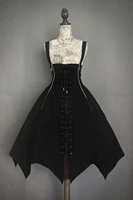 gothic lolita corset jumper bat skirt farron covenant commuting military uniform lolita jsk foxtrot lolita