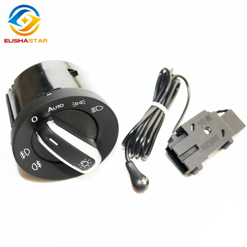 

New Auto Headlight Switch with Sensor For VW Golf 6 2008-2012 Tiguan 2016-2018 Touran 2003-2016 Jetta 1.4T