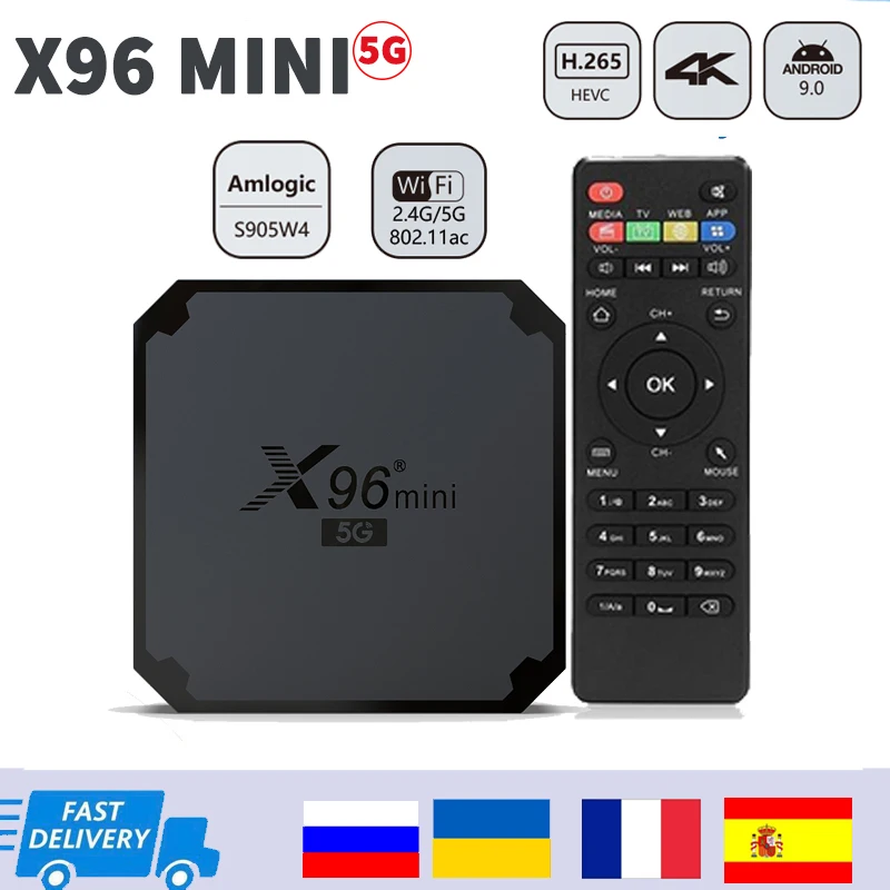 Мини-приставка смарт-ТВ X96 Android 2 4 Amlogic S905W/S905W4 ГГц Wi-Fi Гб HD 4K | Электроника