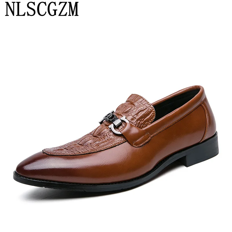 Dress Shoes for M E N Italian Leather Shoes Men Formal Office 2023 Loafers Oxford Slip on Shoes for Men Wedding Dress Zapatillas