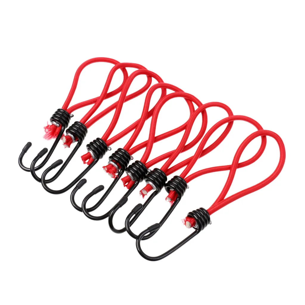 Эластичный шнур 6 дюймов сверхпрочные Завязывающиеся ремни с крючком для