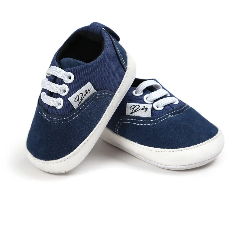 Zapatillas deportivas de lona para beb&eacute;, zapatos antideslizantes de suela suave para primeros pasos, para reci&eacute;n nacido, 2021-2