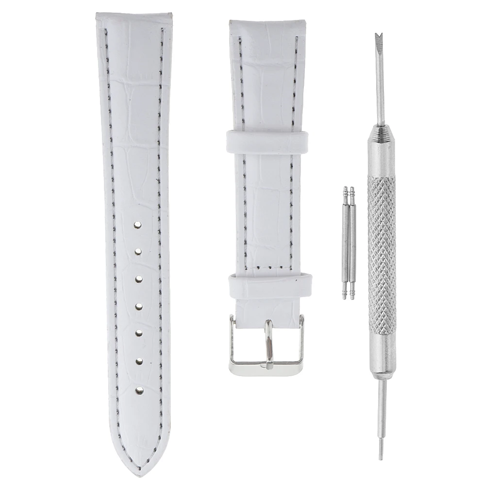 Ремешок из искусственной кожи для наручных часов браслет со стальной пряжкой с