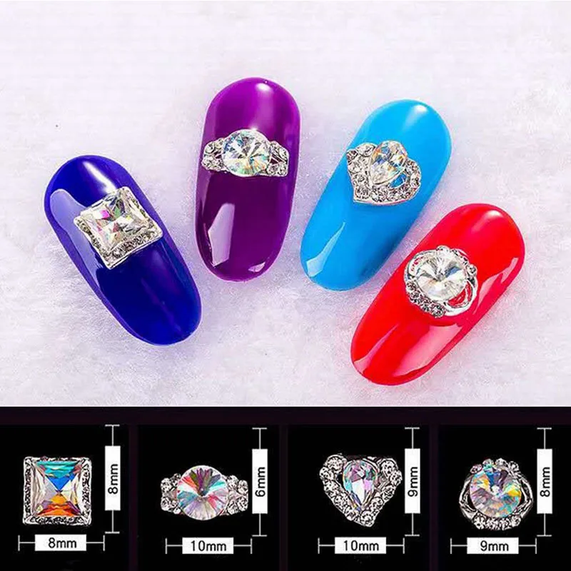 10 шт. 3d-кристаллы AB цвета Стразы галстук-бабочка в форме капли разные формы