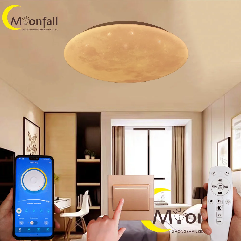 Cmoondrop-Lámpara Led Para habitación, Luces de Techo Para habitación, luminaria Para dormitorio, lámpara inteligente