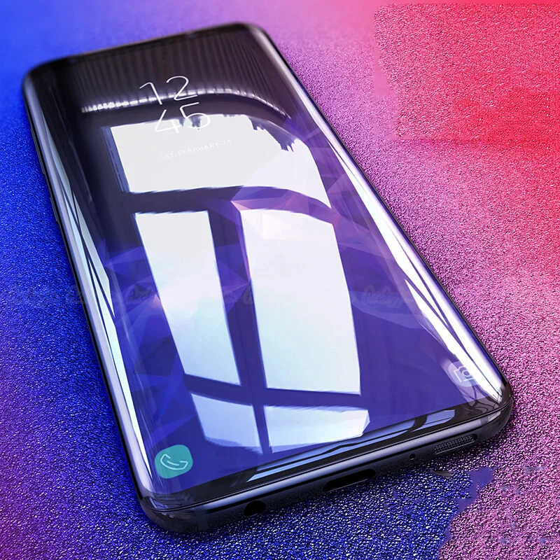 Защитное стекло закаленное для Samsung Galaxy S10 S9 S8 Plus S7 edge Note 10 9 8 3D Full Cover Anti blue|Защитные