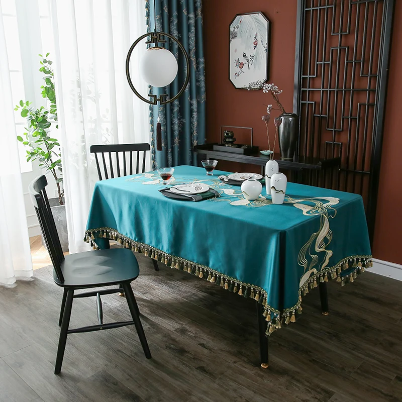 

European Luxury Tablecloth Rectangular Dining Cotton Table Cloth Fabric High Quality Modern Mantel Mesa Home Textile EB50ZB