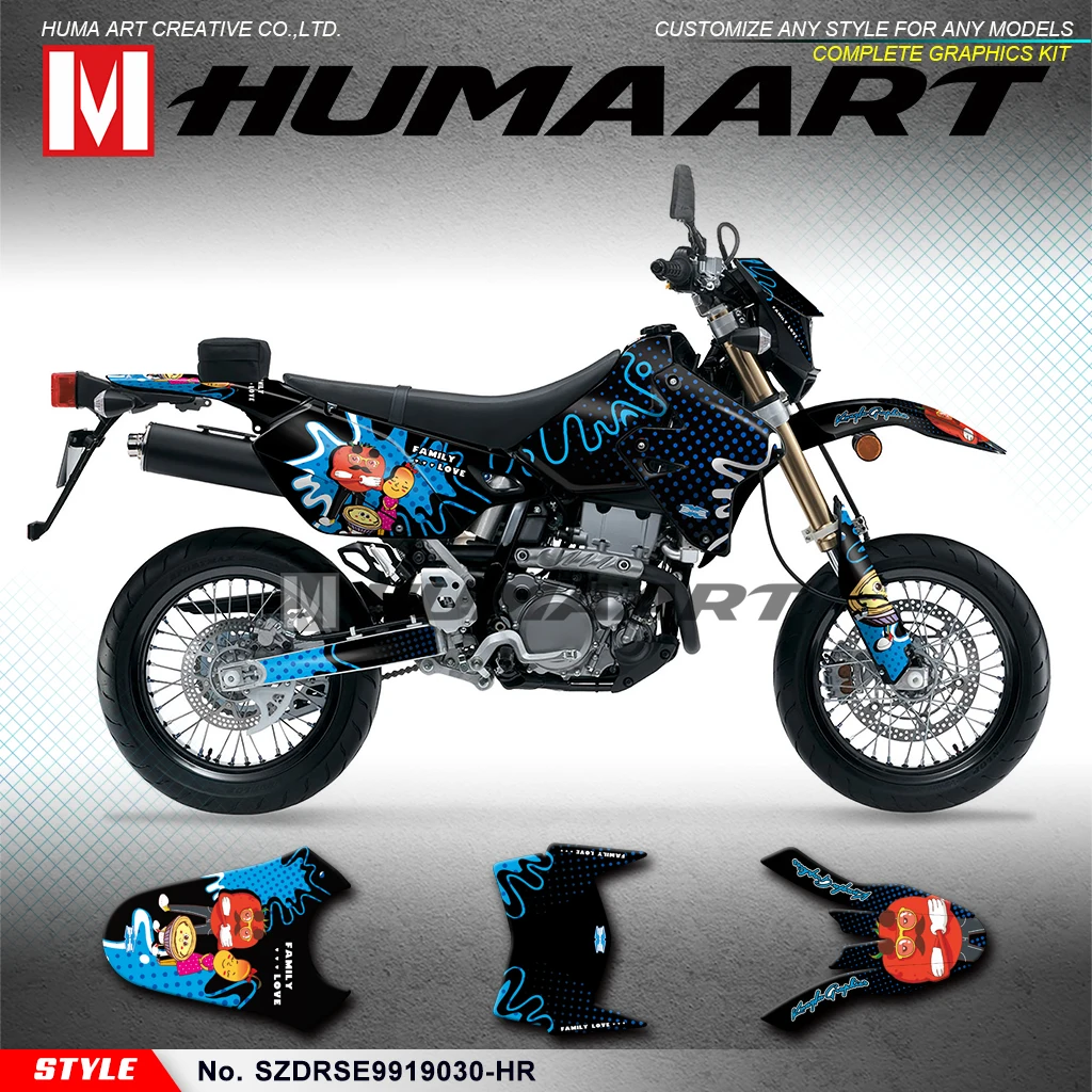 

HUMAART Vinyl Decals Off-road Stickers for DRZ400SM DRZ 400 Enduro KLX 400R 2002 2003 2004, Customizable