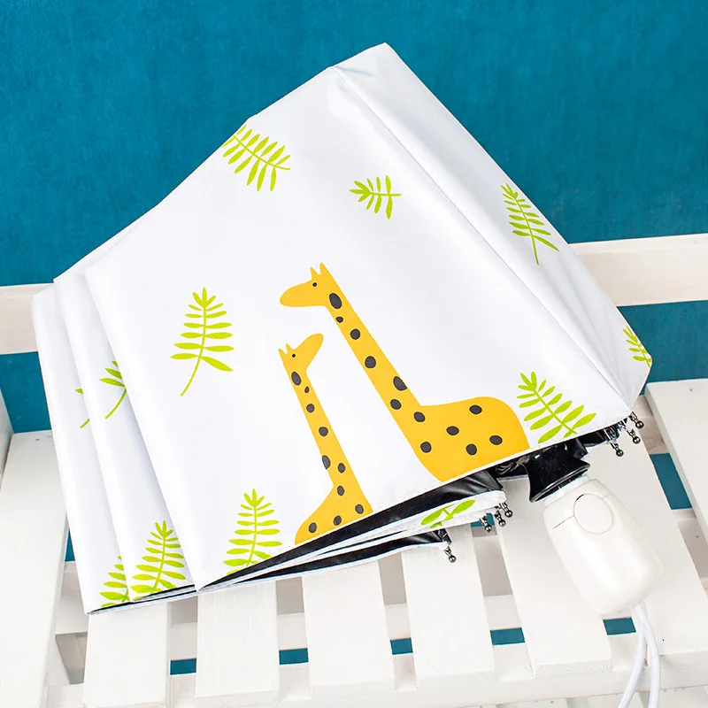 Зонт женский Автоматический в Корейском стиле маленький складной ретро-Зонт от