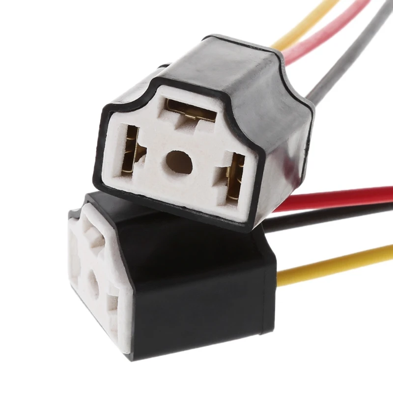 

H4 9003 Car Female Ceramic Headlight Extension Light Socket Adapter 12V