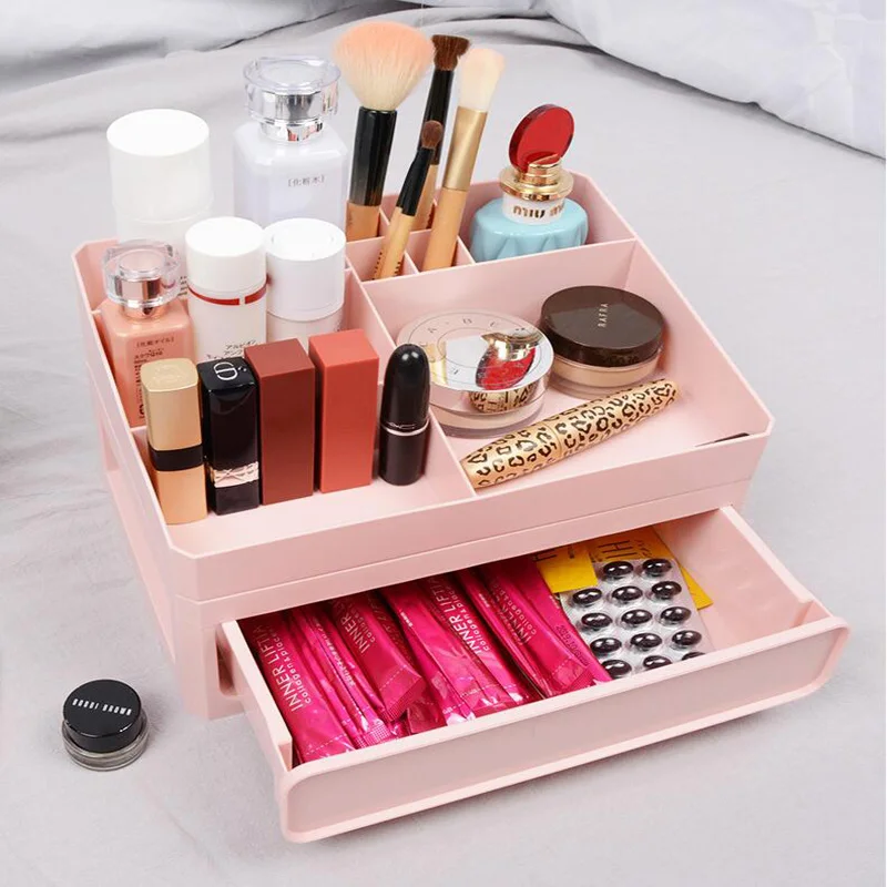 Настольный ящик для хранения косметики домашняя многофункциональная стойка