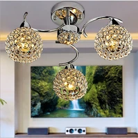 simple stainless steel ceiling lamps restaurant crystal ceiling lamp led lamp room hotel ceiling is suitable for voltage 90 260v