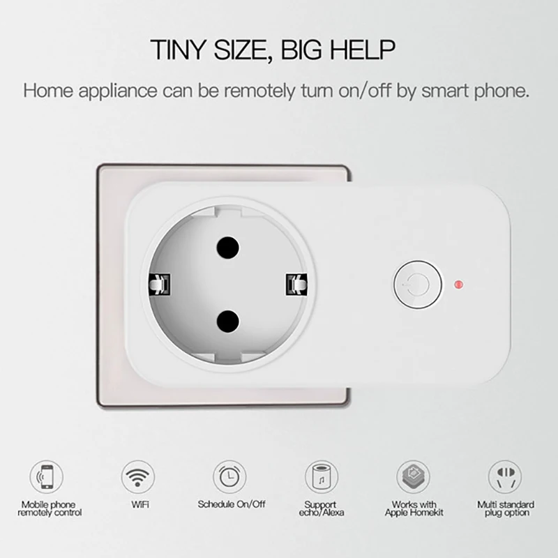 Wifi переключатель Ws2 умная розетка для Apple Homekit Alexa Google Home Eu адаптер приложение