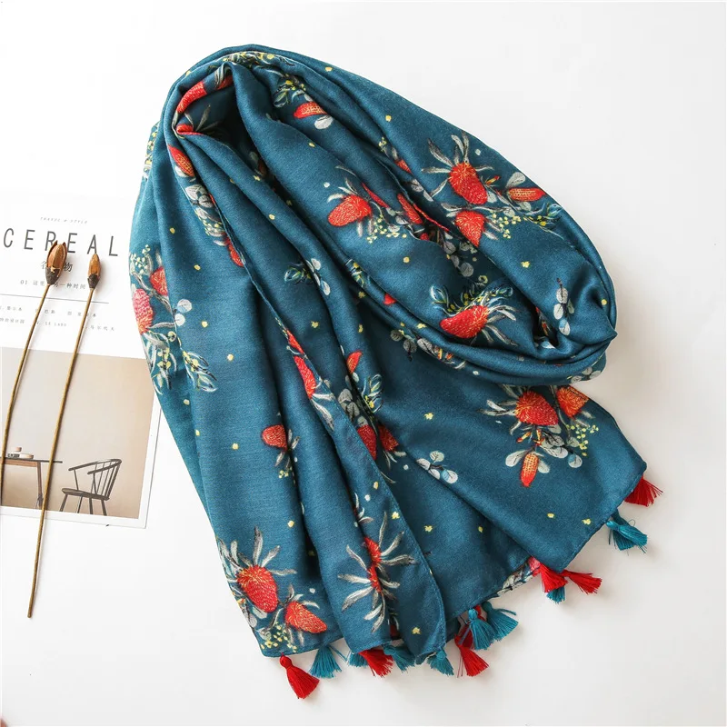 

2020 Newest Women Floral Printed Pattern Cotton Scarf 10pcs/lot