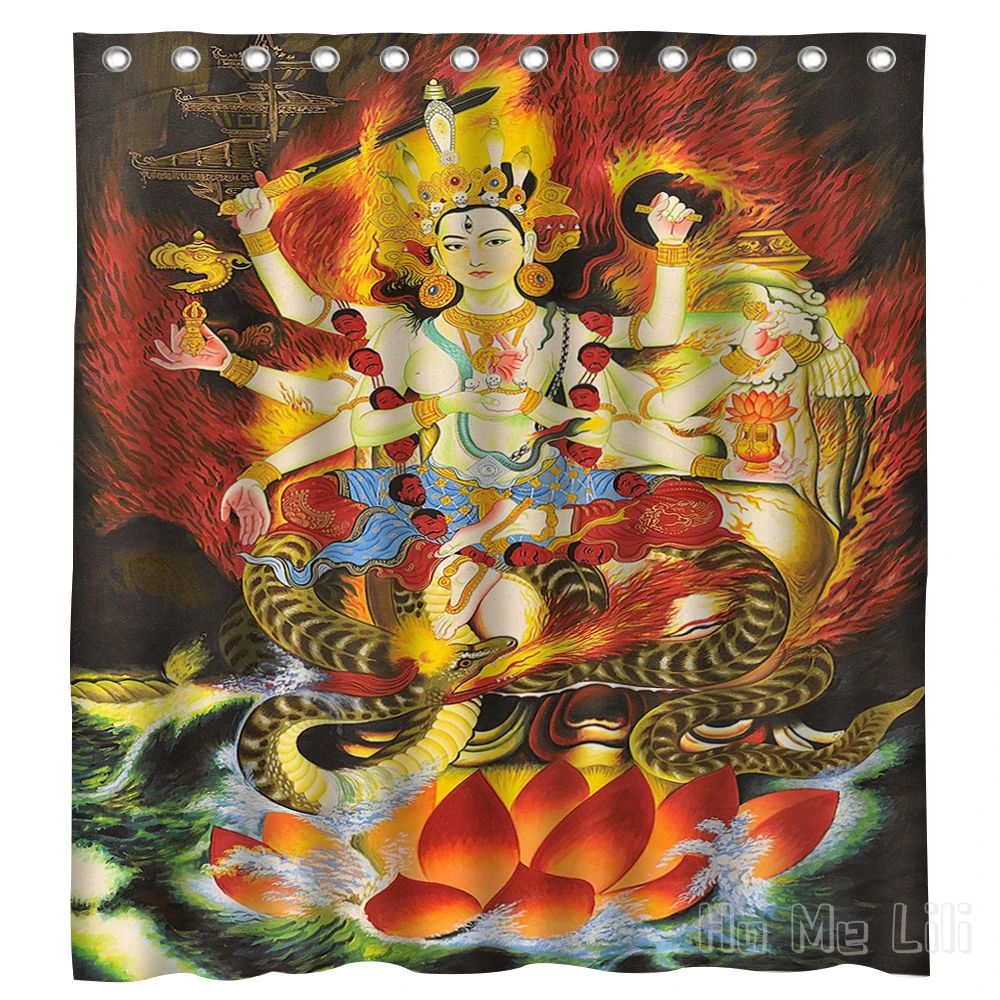 

Goddess Durga In Buddhism Design Unique Shower Curtain Bathroom Decor