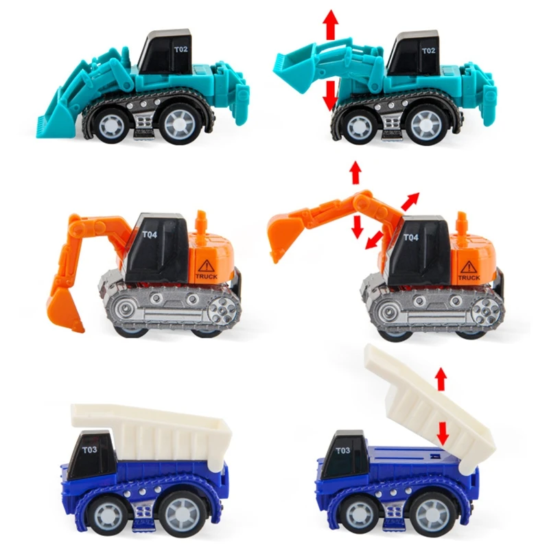 

Simulate Model Car Fire Brigade Ladder Lifting Dismounting Excavator Truck Crane Toy for Kids Boys