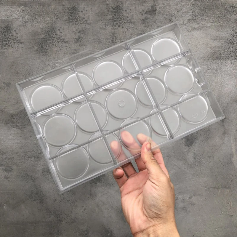 

Meibum Polycarbonate Chocolate Mold 15 Cavity Coin Shape Confectionery Gift Baking Tool DIY Candy Decorating PC Plastic Mould