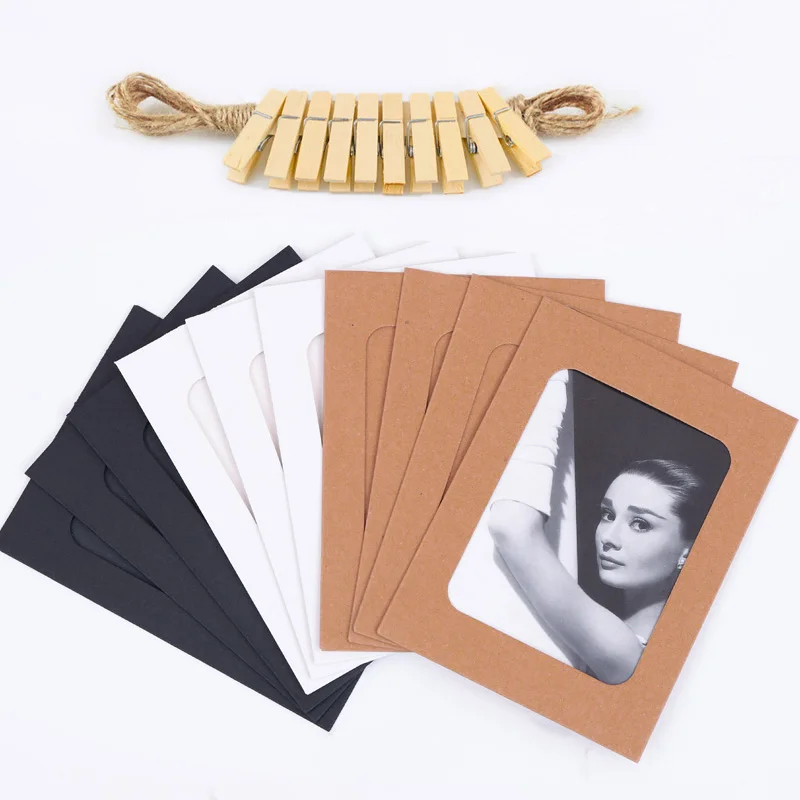 6inch three colors 10 шт./компл. с днем рождения бумаги фоторамка баннер украшение для вечеринки первый деко для маленьких мальчиков и девочек My 1st One 1 год поставки - Цвет: 6inch three colors