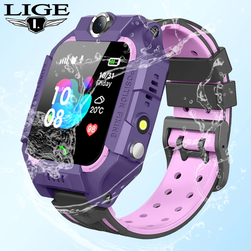 

LIGE 2020 New Smart watch LBS Kid Smart Watch Baby Watch for Children SOS Call Location Finder Locator Tracker Anti Lost Monitor