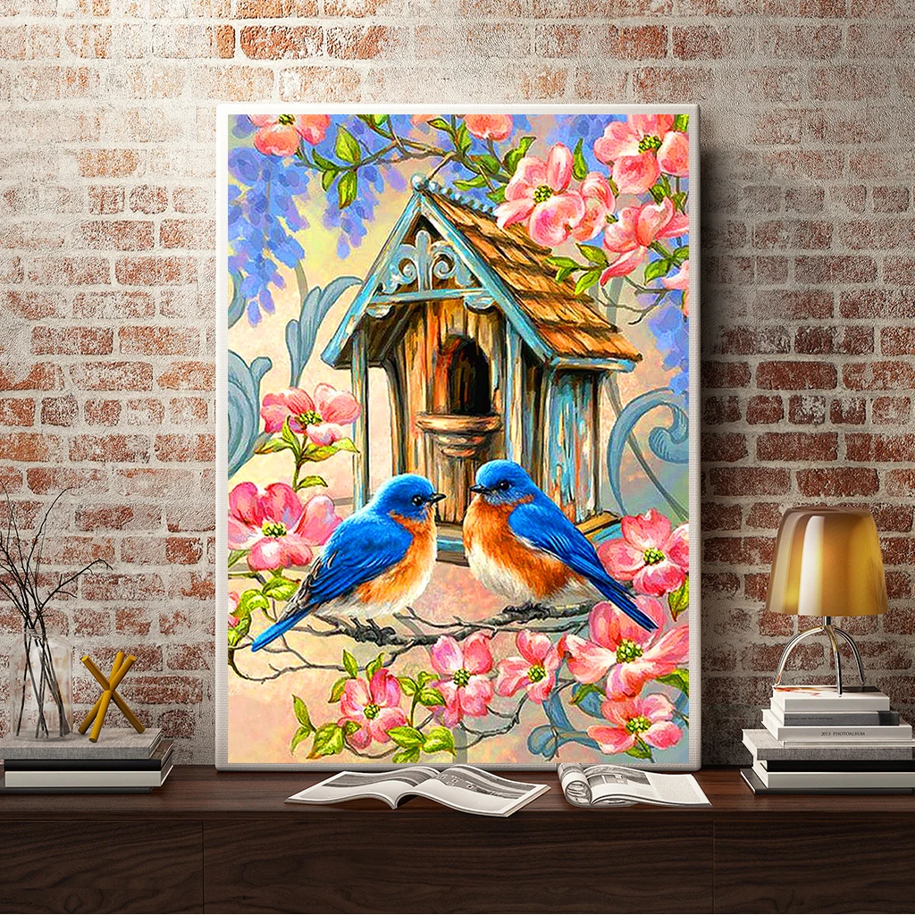 

Canvas Paintings Wall Art Animal Bird Kit Landscape Picture Rhinestone Gift Posters and Prints Pictures for Home Decoration