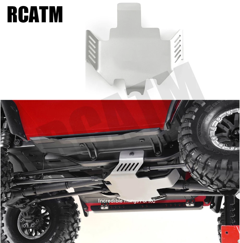 

Stainless Steel Armor Plate Chassis Modification for 1/10 RC Crawler Car Traxas TRX4