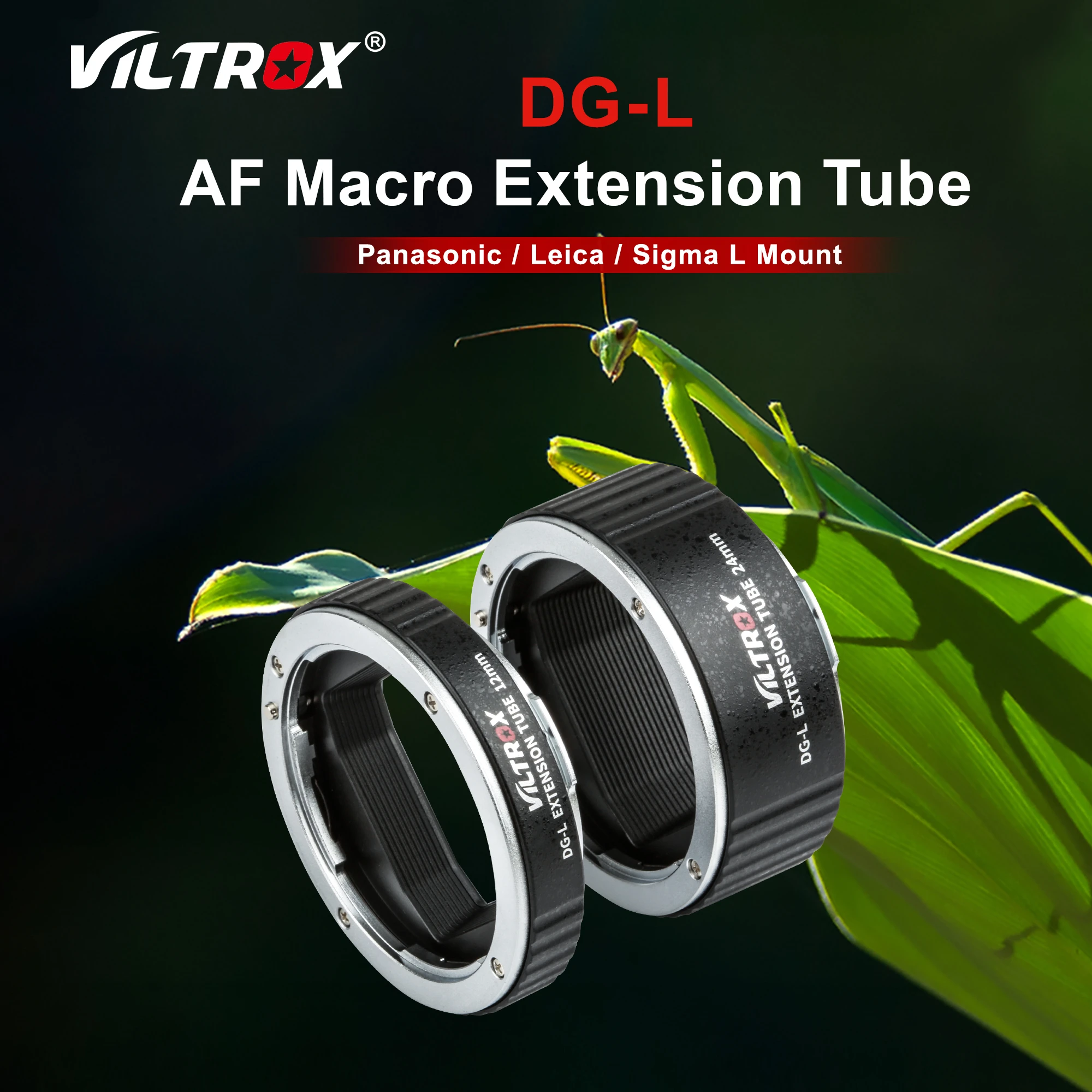 Viltrox DG-L Electronic Metal Auto Focus AF Macro Extension Tube Lens Adapter 12MM 24MM for Panasonic Leica Sigma L Mount Camera